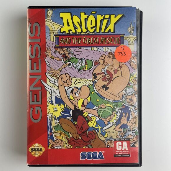 Asterix and the Great Rescue Sega Genesis 1994 Cartridge and Case - Picture 2 of 15